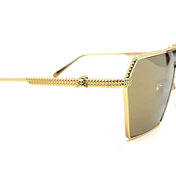 New, PHILIPP PLEIN Sunglasses Plein Stud SPP076V Col.400G Authentic - Picture 6 of 11